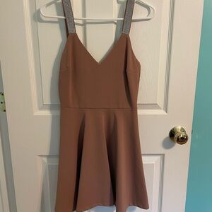 Pink Sleeveless Dress with Glitter Straps